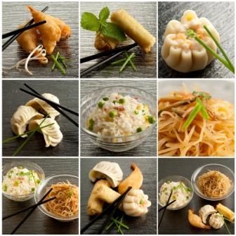 Selection of Chinese food